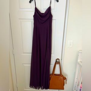 David’s Bridal Purple Scoop Neck Dress